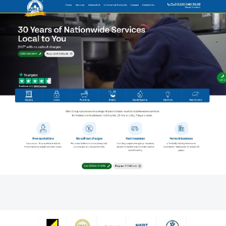 Able-group Website Design