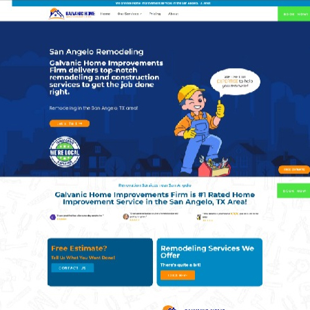 Galvanic Home Improvement Website Design